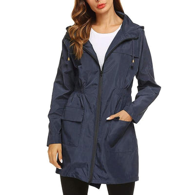 Lichte regenjas met capuchon voor dames