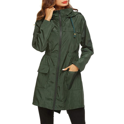 Lichte regenjas met capuchon voor dames