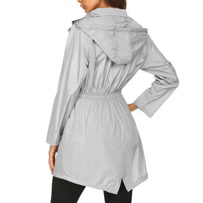 Lichte regenjas met capuchon voor dames