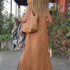 Robe femme avec dos ouvert et fente