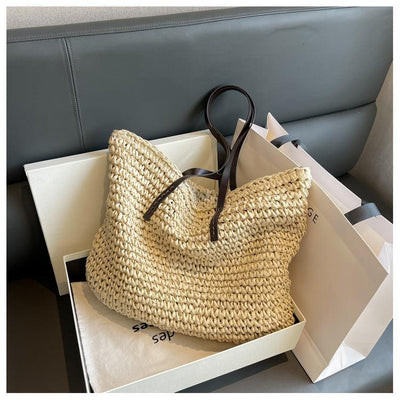 Dames Strandtas | Ruim Gevlochten Ontwerp met Luxe Afwerking