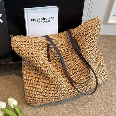 Dames Strandtas | Ruim Gevlochten Ontwerp met Luxe Afwerking