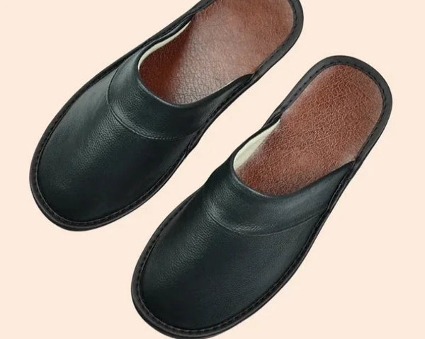 George Leren Slippers | Casual en Comfortabel | Duurzaam Leer en Stijlvol Design