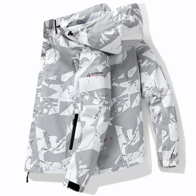 Ski-jas voor heren met capuchon en modern design