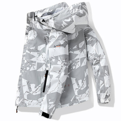 Ski-jas voor heren met capuchon en modern design