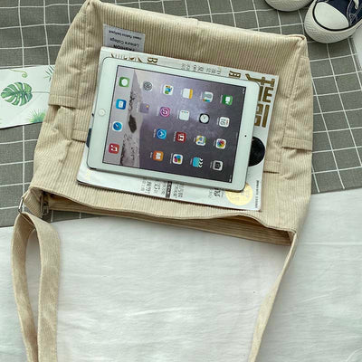 Canvas Strandtas met Ritssluiting voor Dames