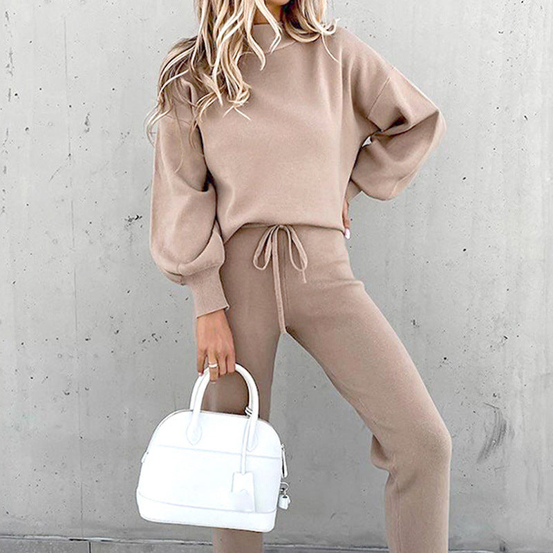 Dames knitted loungewear set